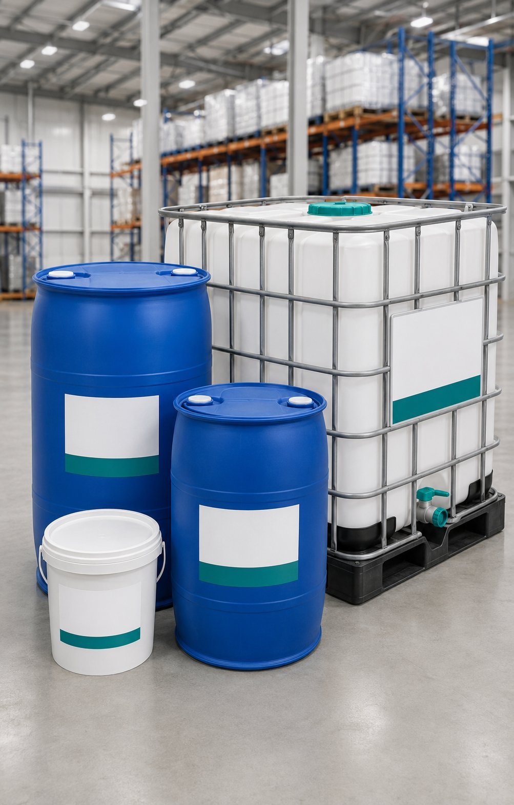 IBC packaging for water treatment chemicals