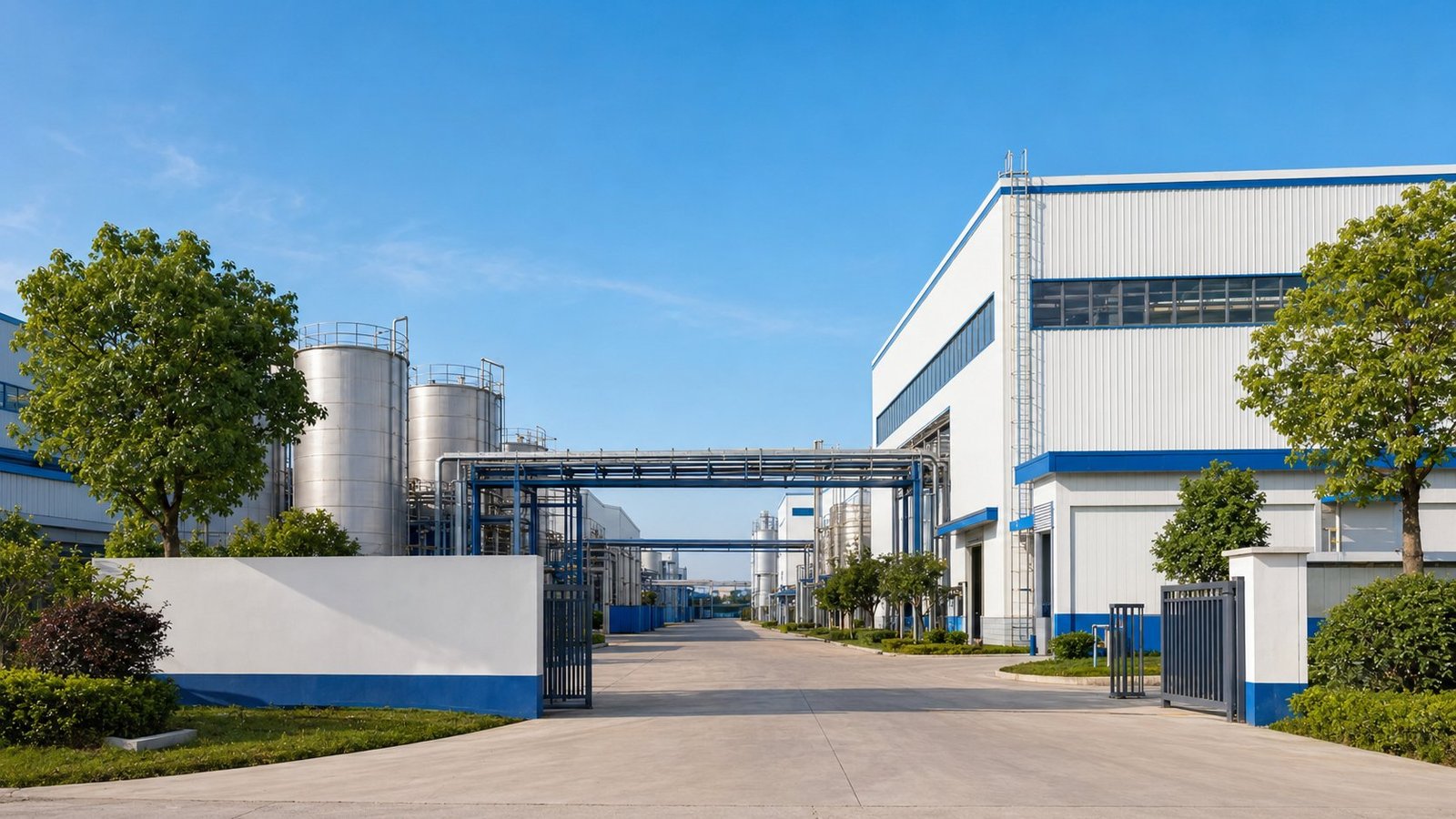 chemical new material factory exterior